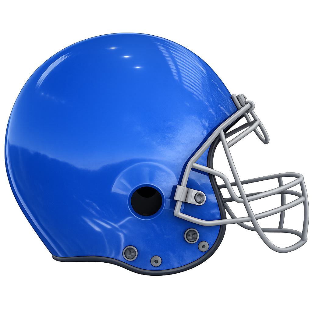 FanDraft blank fantasy football helmet template for custom team logo prompts