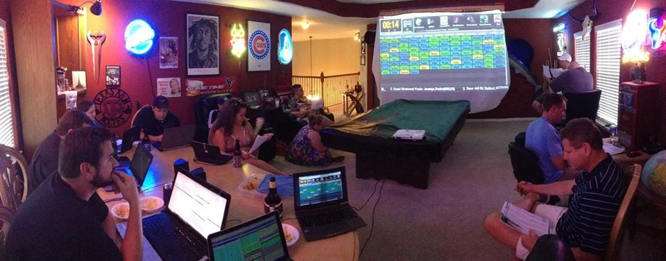 A FanDraft user fantasy football draft-day setup