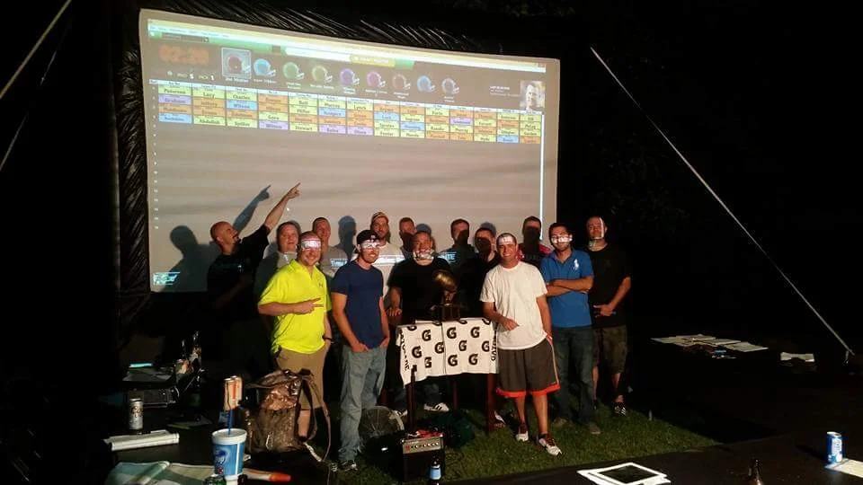 A FanDraft fantasy football draft-party setup submitted by a user